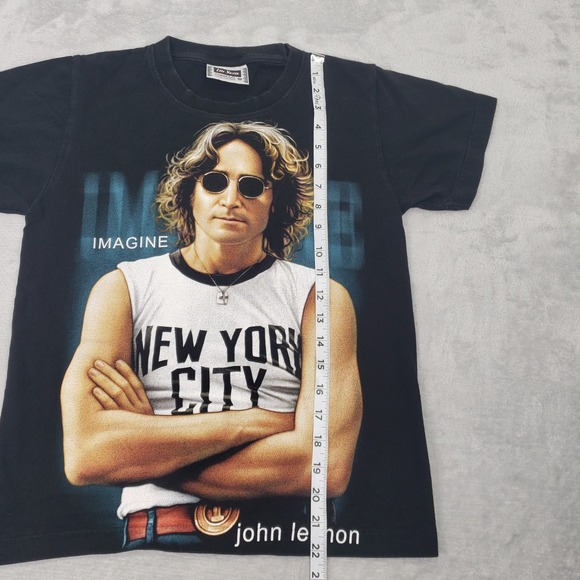Vintage John Lennon Imagine T-Shirt The Roxx 90s Beatles Graphic Tee Women's S - Picture 5 of 7